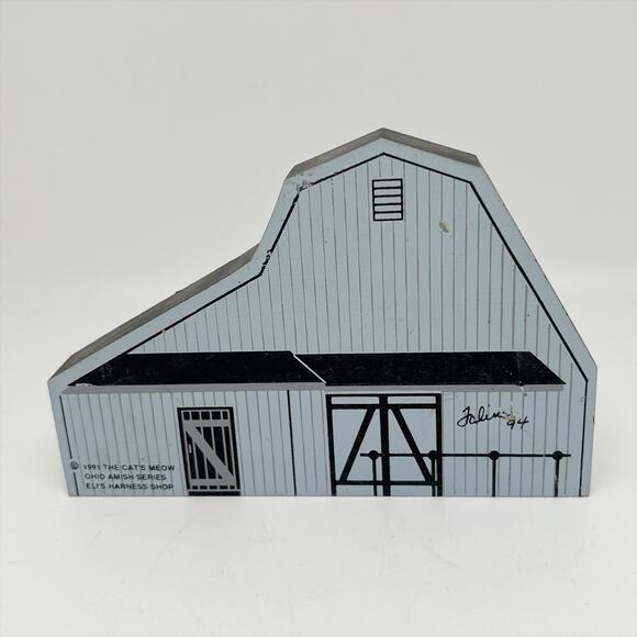 Vintage 1991 The Cat's Meow Eli's Harness Shop Ohio Amish Series - Picture 3 of 6